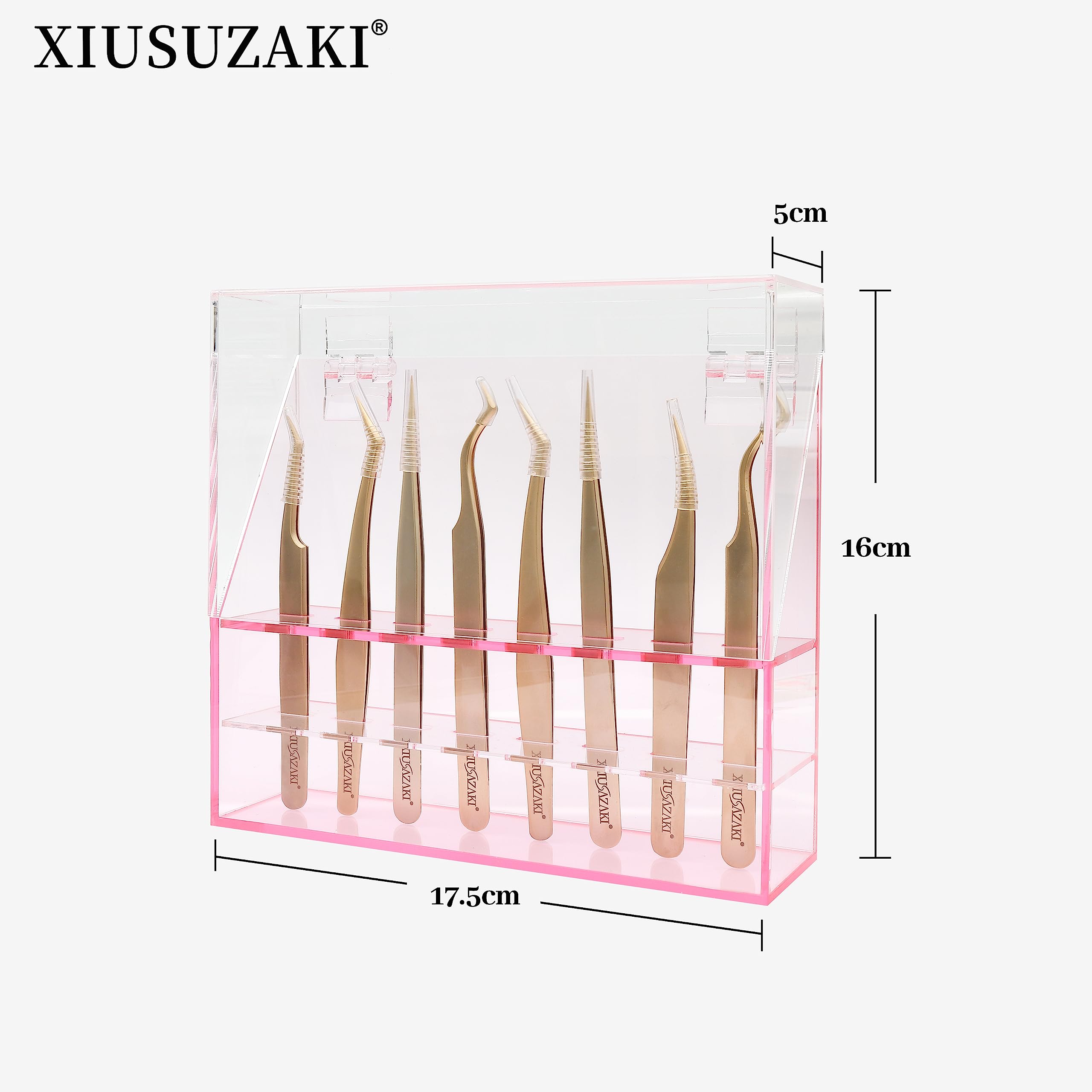 Professional 8-Hole Eyelash Tweezers Storage Box - White Organizer for Lash Extension Tools | Perfect for Salon, Spa & Home Beauty Kits