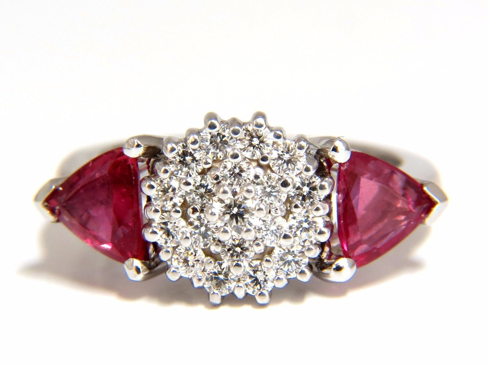 2.00 Carat Natural Pink Sapphire & Diamond Ring in 14K Gold - Elegant Circular Cluster Design for Engagement, Wedding & Special Occasions