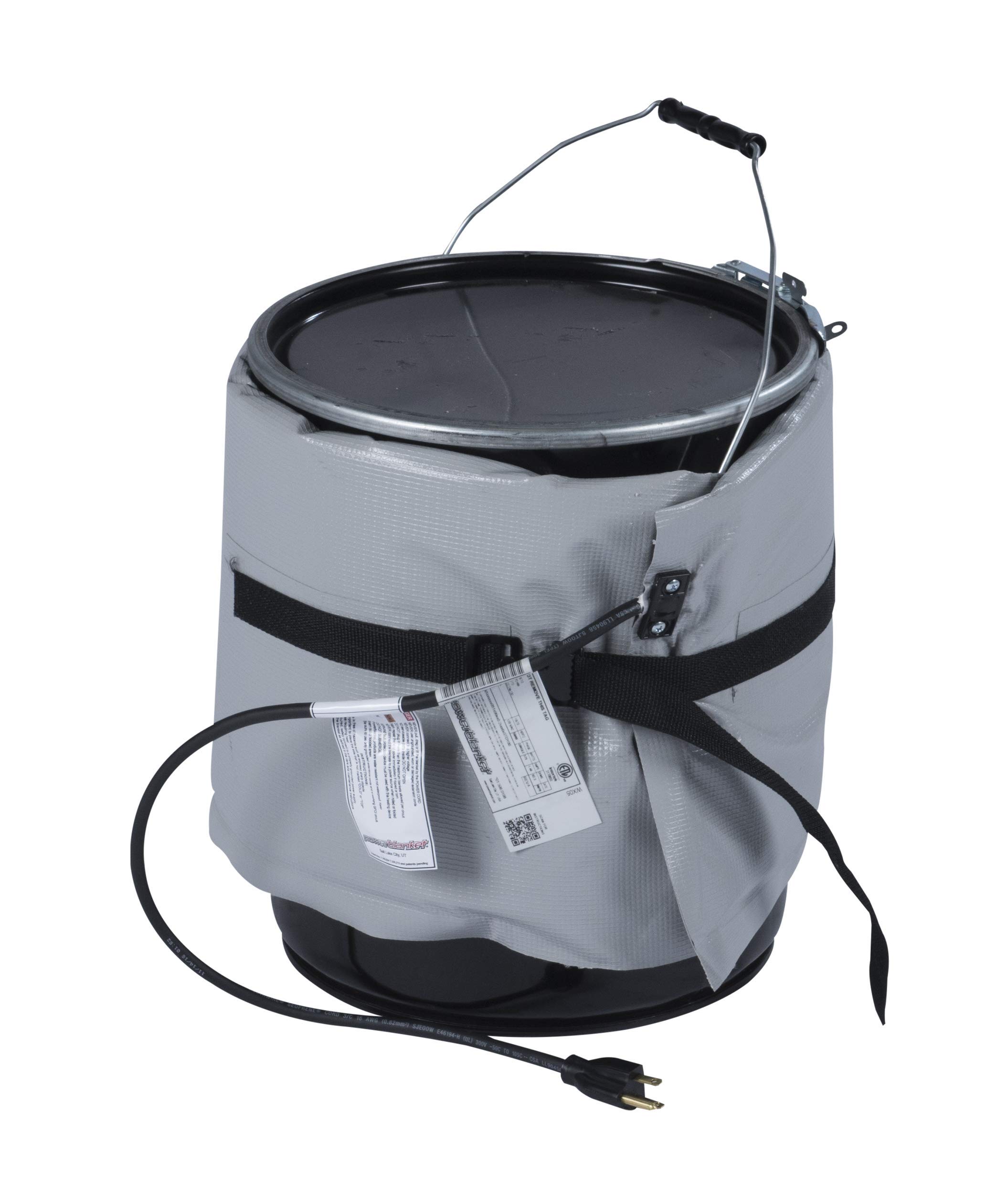 Powerblanket WX05 5 Gallon Bucket Wax and Glycerin Heating Blanket - 200°F, 120V, 175W - Perfect for Candle Making & Soap Makers - 0.75