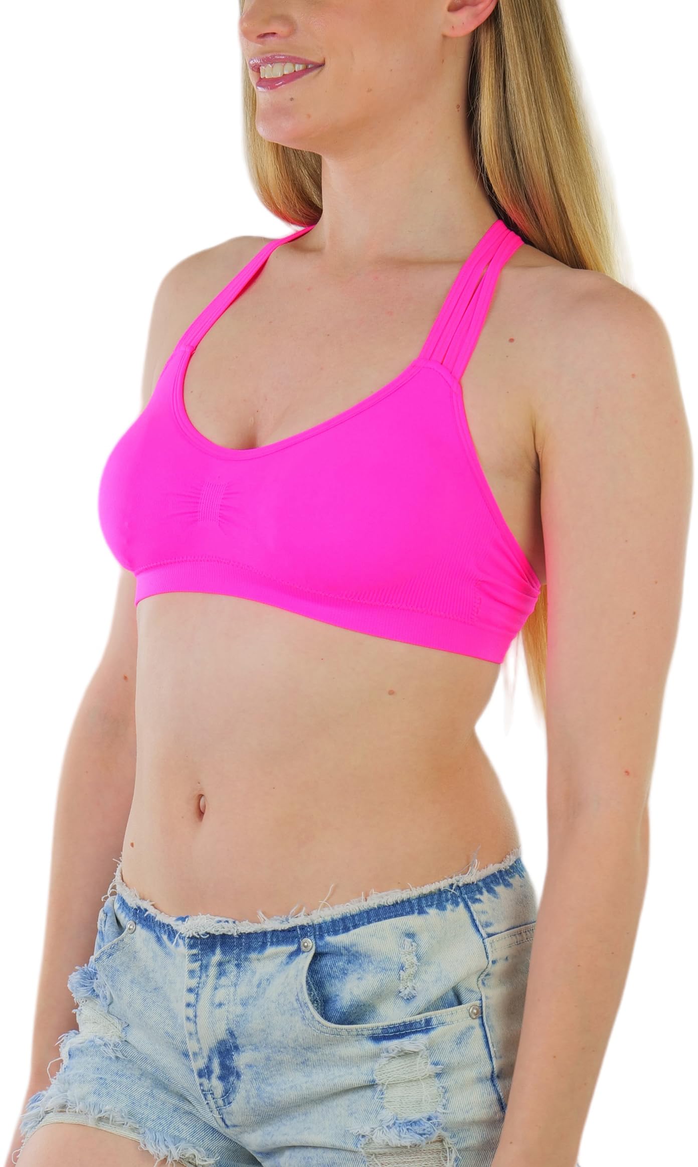 ToBeInStyle Women's Seamless Wire-Free Sports Bras & Bralettes - Supportive, Comfortable for Yoga, Running, Gym & Everyday Wear
