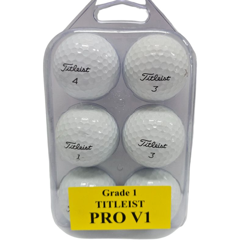 Premium Betta Grade 1 Titleist Pro V1 Golf Balls - 6 Pack for Tournament Play & Practice | High Performance Golf Balls for Professionals & Amateurs | Perfect for Driving Range, Course Play & Gifts