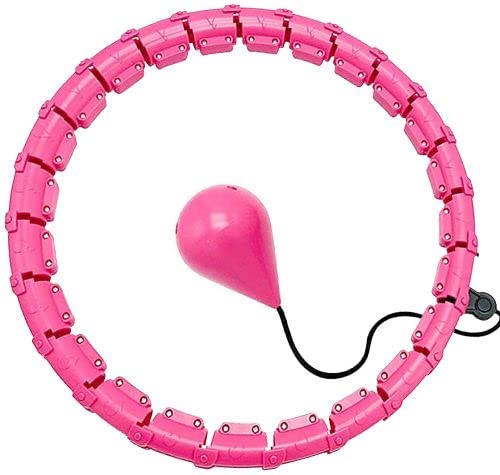 EINSZWEIDOG Smart Weighted Hula Hoop for Adults - 24 Detachable Adjustable Knots, Exercise & Weight Loss Fitness Hoop for Home Workouts & Outdoor Fitness Training