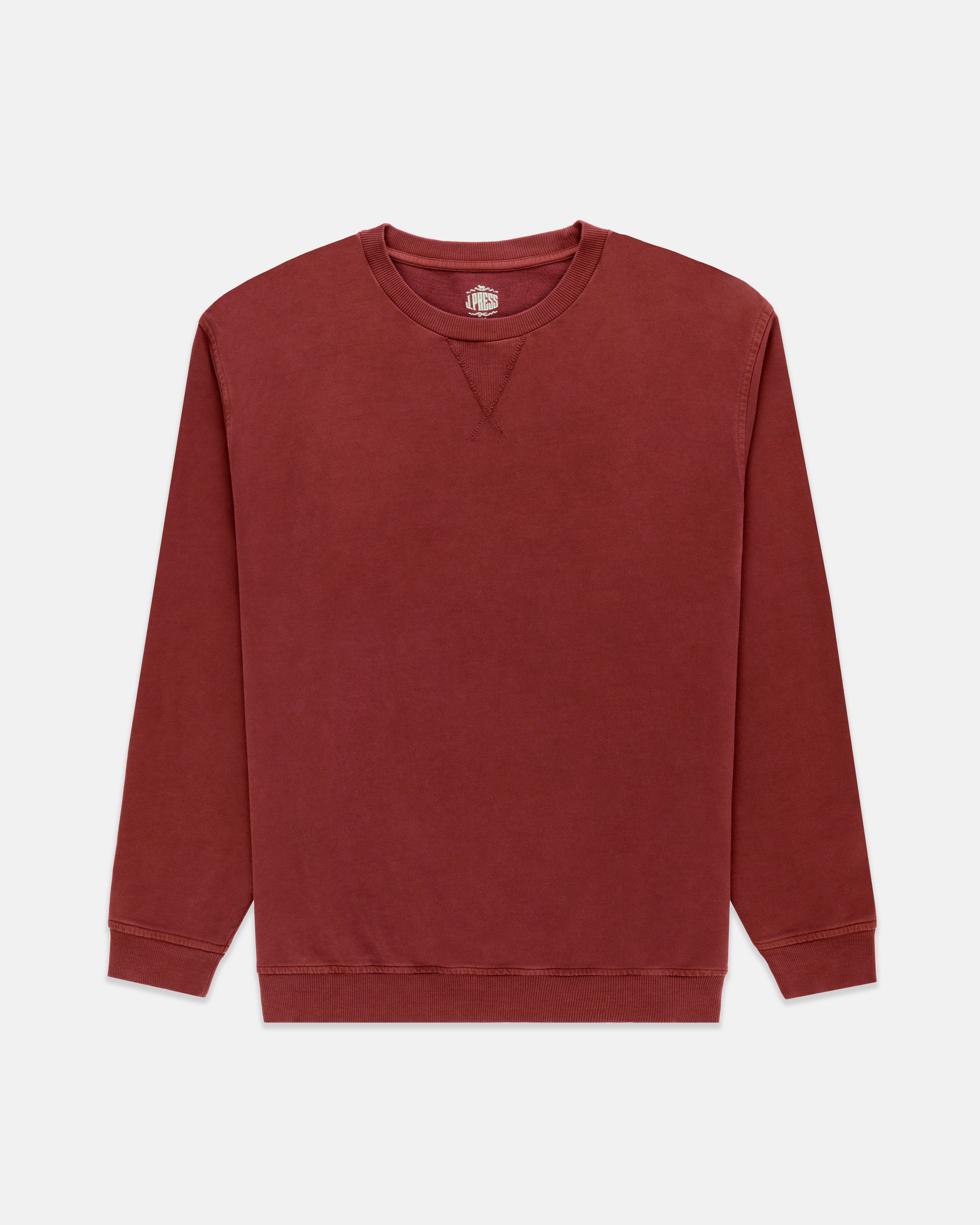 Dark Red Cotton Crewneck Sweatshirt for Men & Women - Soft & Comfortable Pullover for Casual Wear, Gym, and Outdoor Activities