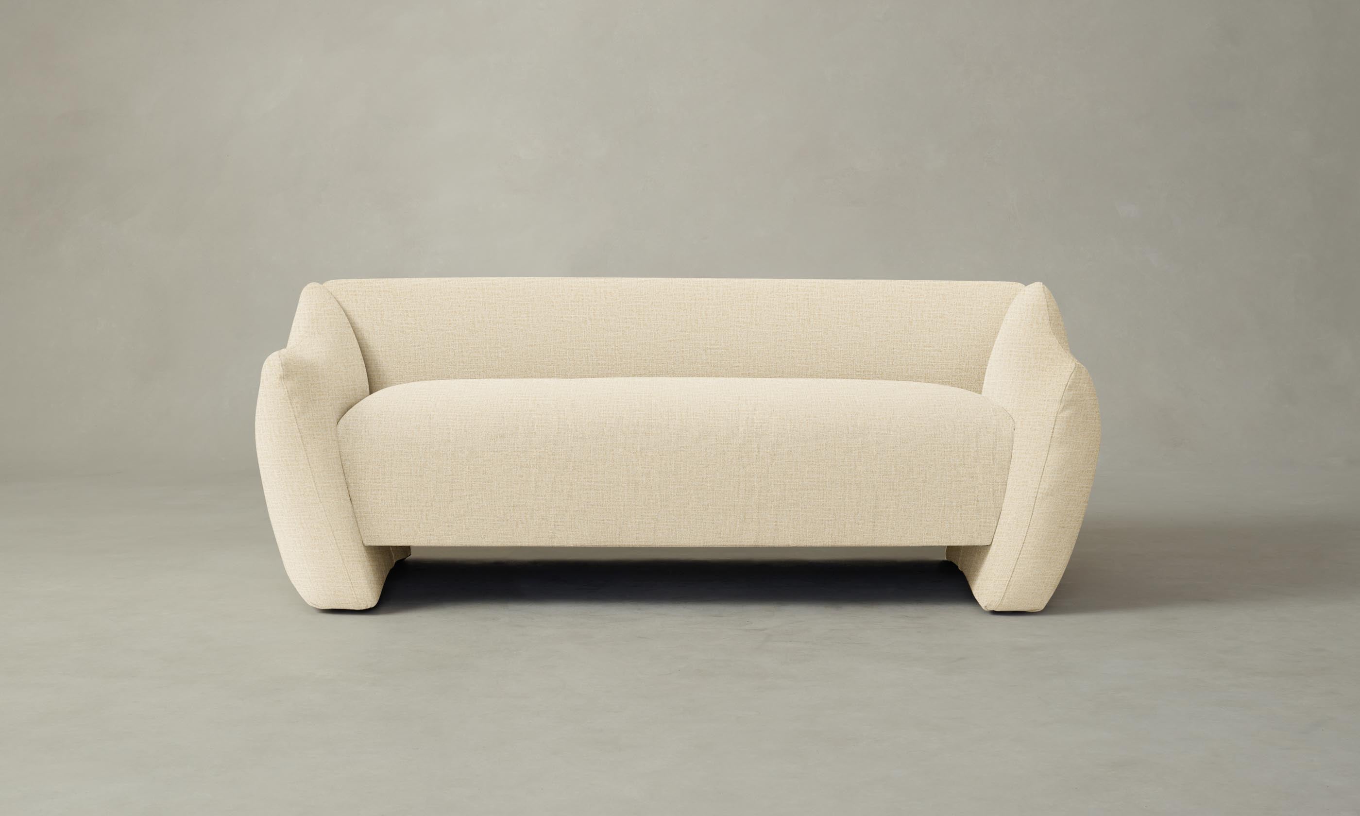 The Bond Settee - Premium Performance Woven Chenille Sofa in Desert Beige | Perfect for Living Rooms, Offices & Cozy Spaces