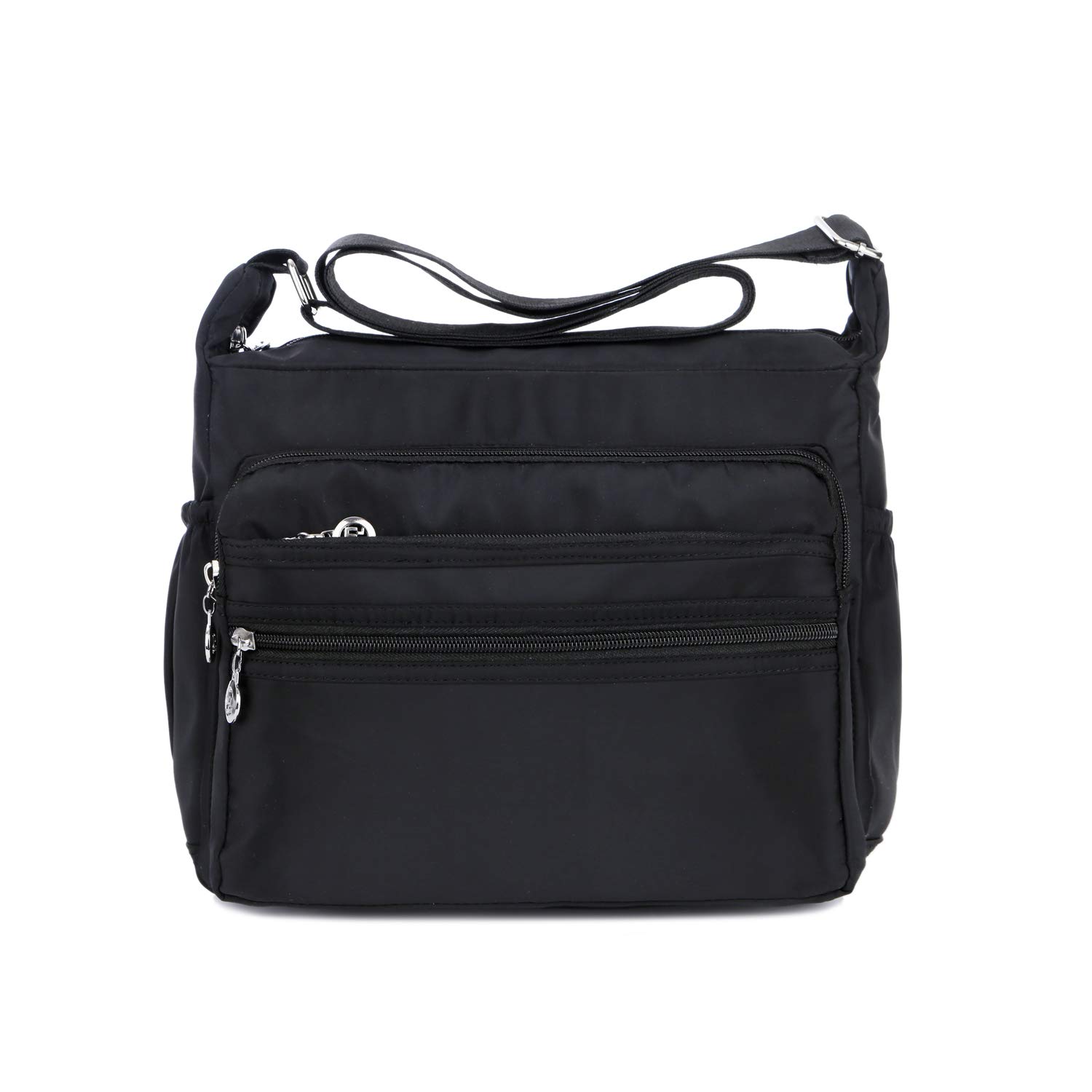 Women's Lightweight Nylon Crossbody Bag - Multi-Pocket Travel Purse for Daily Use & Outings