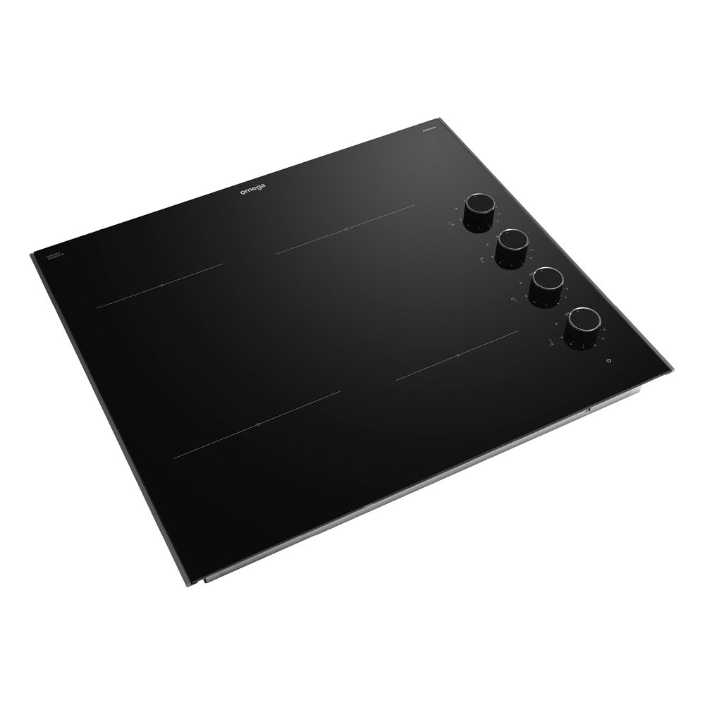 Omega OCC604KZ 60cm Ceramic Cooktop with Knob Controls - Perfect for Modern Kitchens, Cooking, and Baking