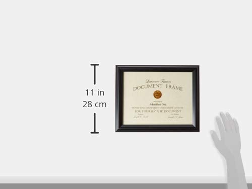 Lawrence Frames 185081 Black 8.5x11 Inch Document Picture Frame - Perfect for Certificates, Diplomas, Photos & Office Decor