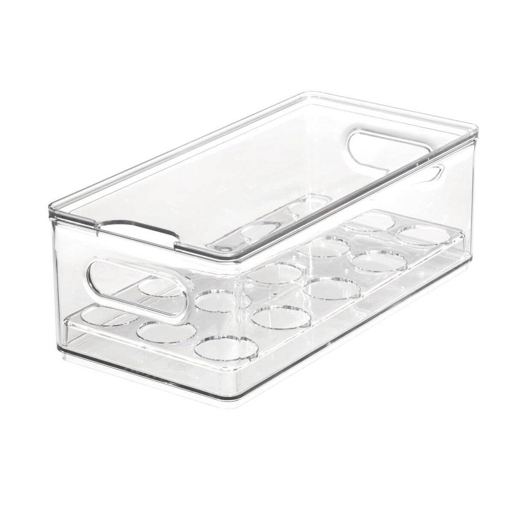 iDesign Egg Tray for 15 Eggs - Refrigerator Organizer for Fresh Eggs Storage | Perfect for Kitchen, Pantry & Farmhouse Use