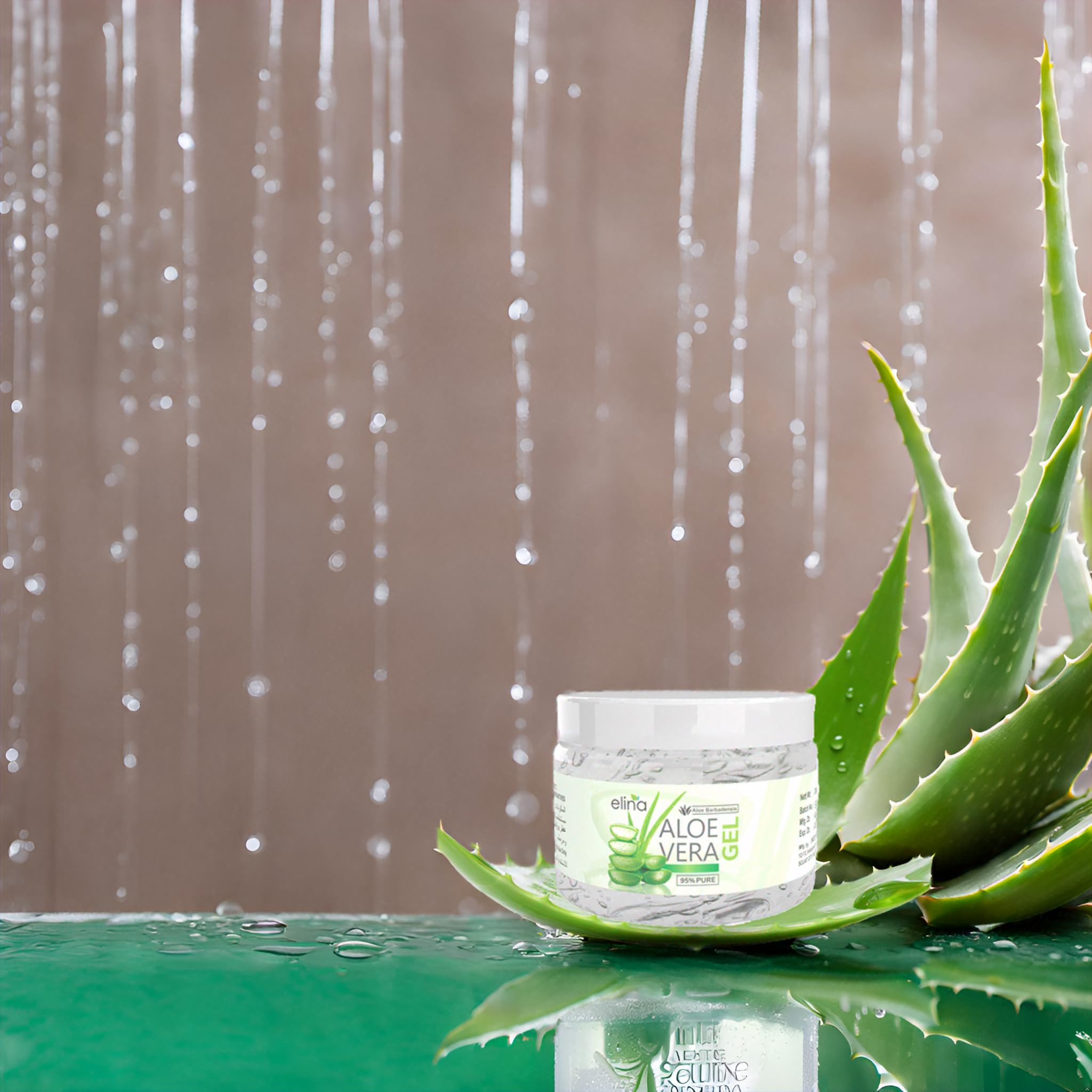 Pure Organic Aloe Vera Gel for Face & Body - Natural Moisturizer for Dry Skin, Hair Care & Sunburn Relief - 200g Hydrating Aloe Gel for Daily Skincare & After Sun Care