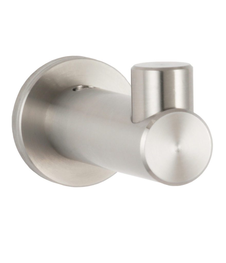 Bobrick B 9542 Fino Collection Surface Mounted Coat Hook - Durable Stainless Steel Wall Hook for Home, Office & Commercial Use - Perfect for Coats, Hats, Bags & Uniforms in Entryways, Locker Rooms & Restrooms