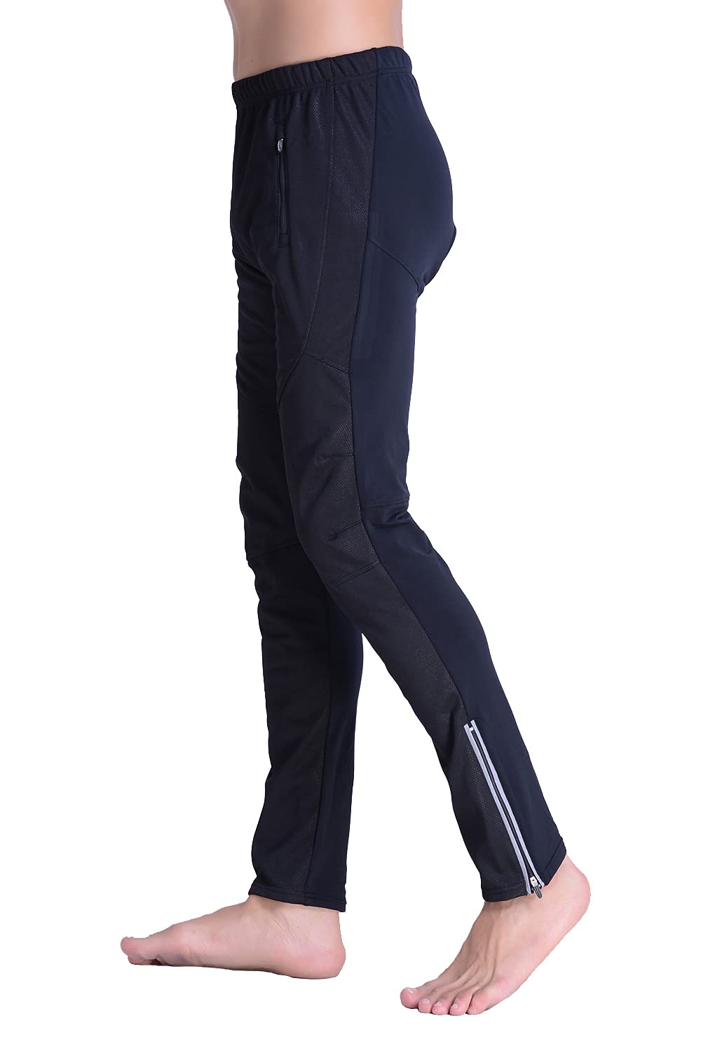 JAGGAD Men's 3D Padded Cycling Pants - Thermal Winter Biking Pants for Cold Weather - Perfect for Road Cycling, Mountain Biking & Winter Running Gear