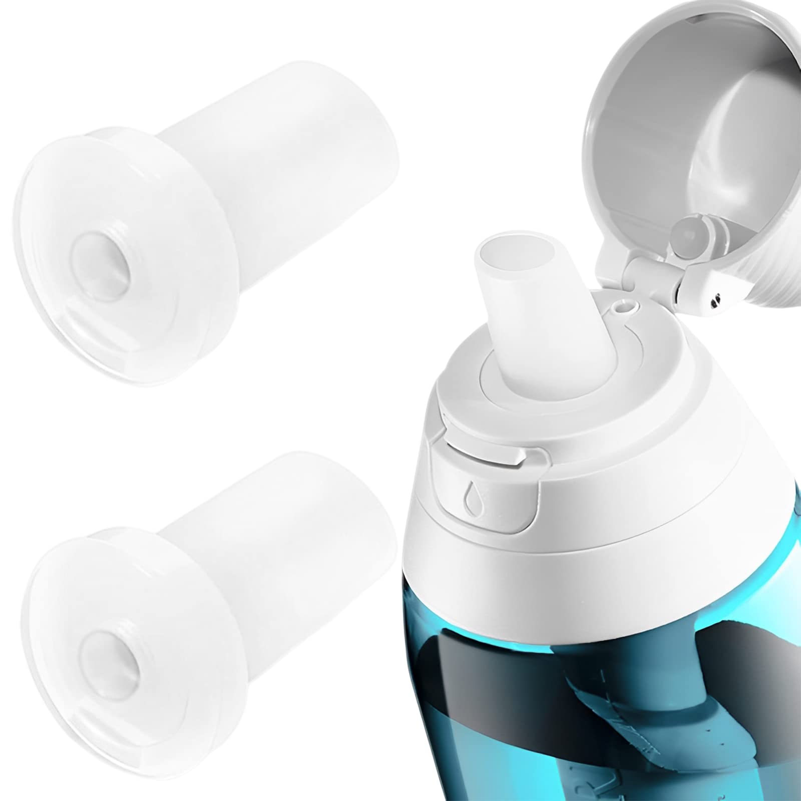 Brita Water Bottle Bite Valve Replacement 2 Pack - Durable Mouthpiece for Brita Filter Bottles | Perfect for Hiking, Camping & Gym Hydration