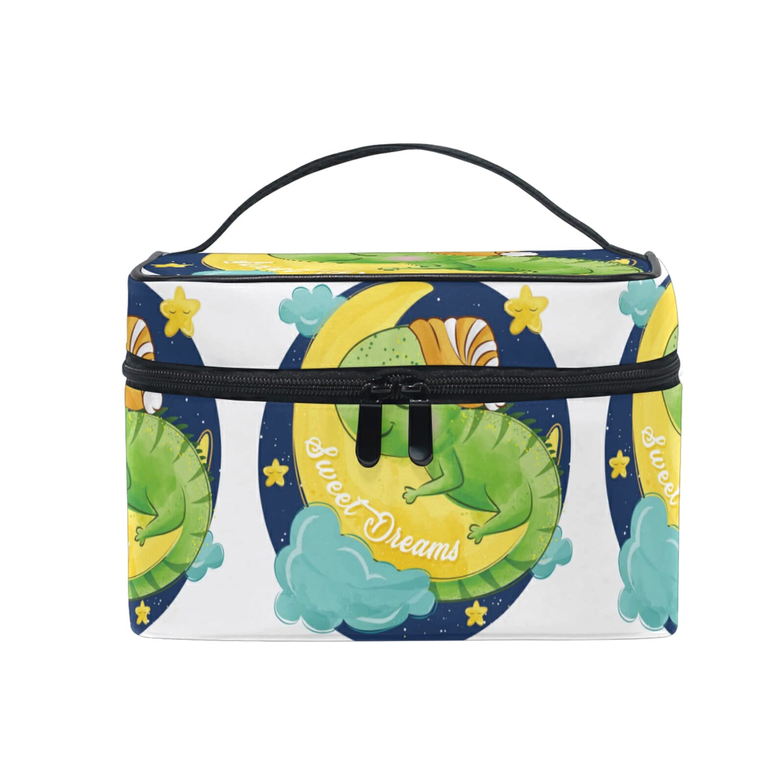 Stylish Baby Iguana Lizard Print Makeup Bag for Women - Waterproof Cosmetic & Toiletry Travel Organizer - Perfect for Travel, Gym, and Daily Use