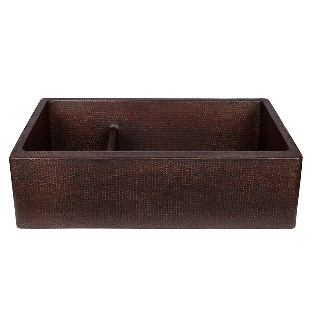 Premium 33-Inch Copper Kitchen Sink with Drain Package - KSP3_KA30DB33229-SD5 | Rust-Resistant, Durable for Modern Kitchens | Perfect for Home Renovation & Commercial Use