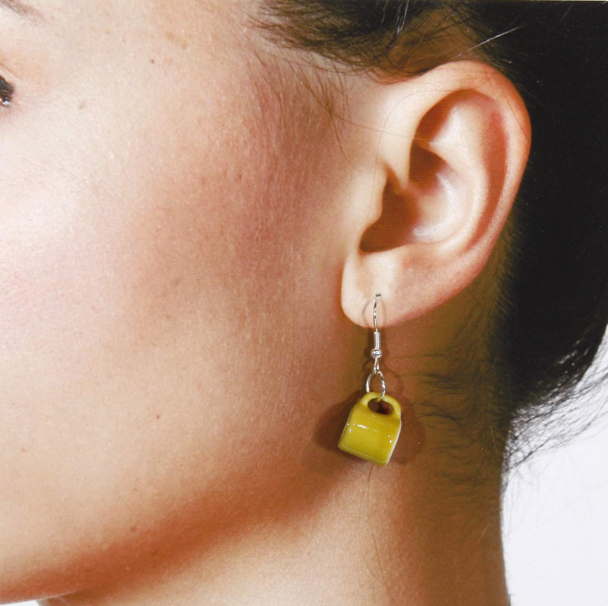 Tiny Porcelain Coffee Cup Earrings - White Ceramic Jewelry for Women | Perfect Gift for Coffee Lovers, Baristas & Tea Enthusiasts | Great for Daily Wear, Coffee Dates & Workplace Accessories