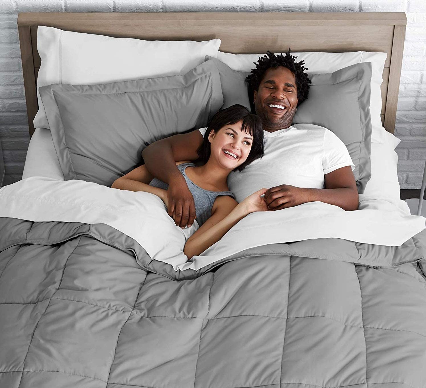 Luxury 800 Thread Count 100% Egyptian Cotton Comforter - All Season Goose Down Alternative - 300 GSM - Full/Queen Size - Silver Grey - Hotel Quality Bedding for Ultimate Comfort - Perfect for Master Bedrooms, Guest Rooms & Cozy Nights