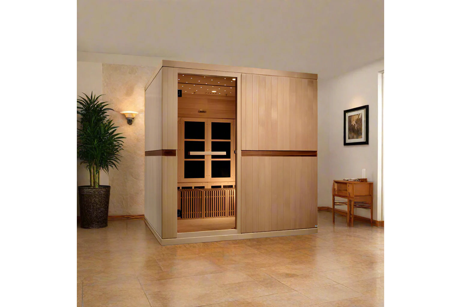 8-Person Ultra Low EMF FAR Infrared Sauna - Wheelchair Accessible Dynamic Catalonia Model | Home Spa Relaxation & Detox Therapy for Family Wellness