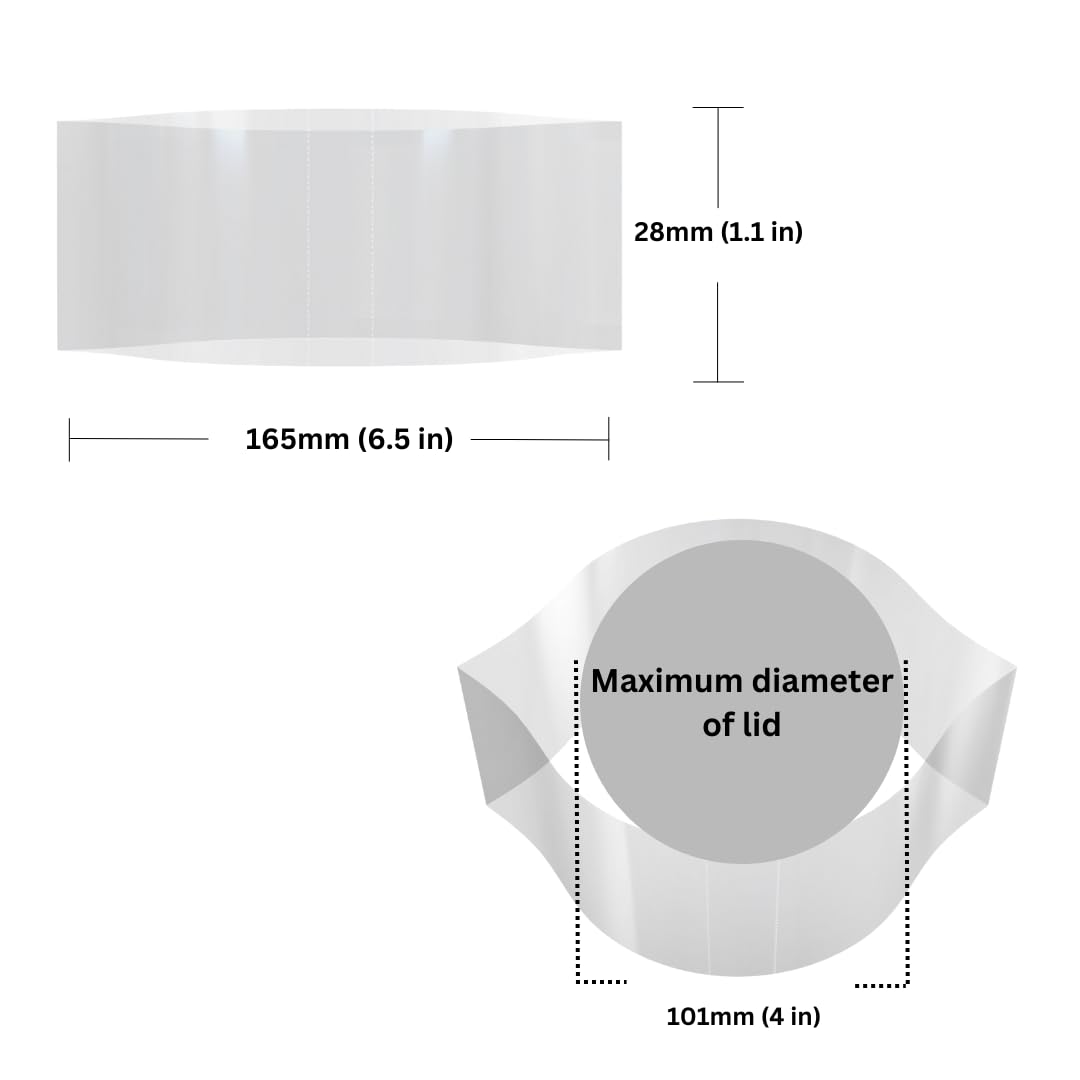 165x28mm Clear Perforated Shrink Bands for Glass & Plastic Jars (3.75