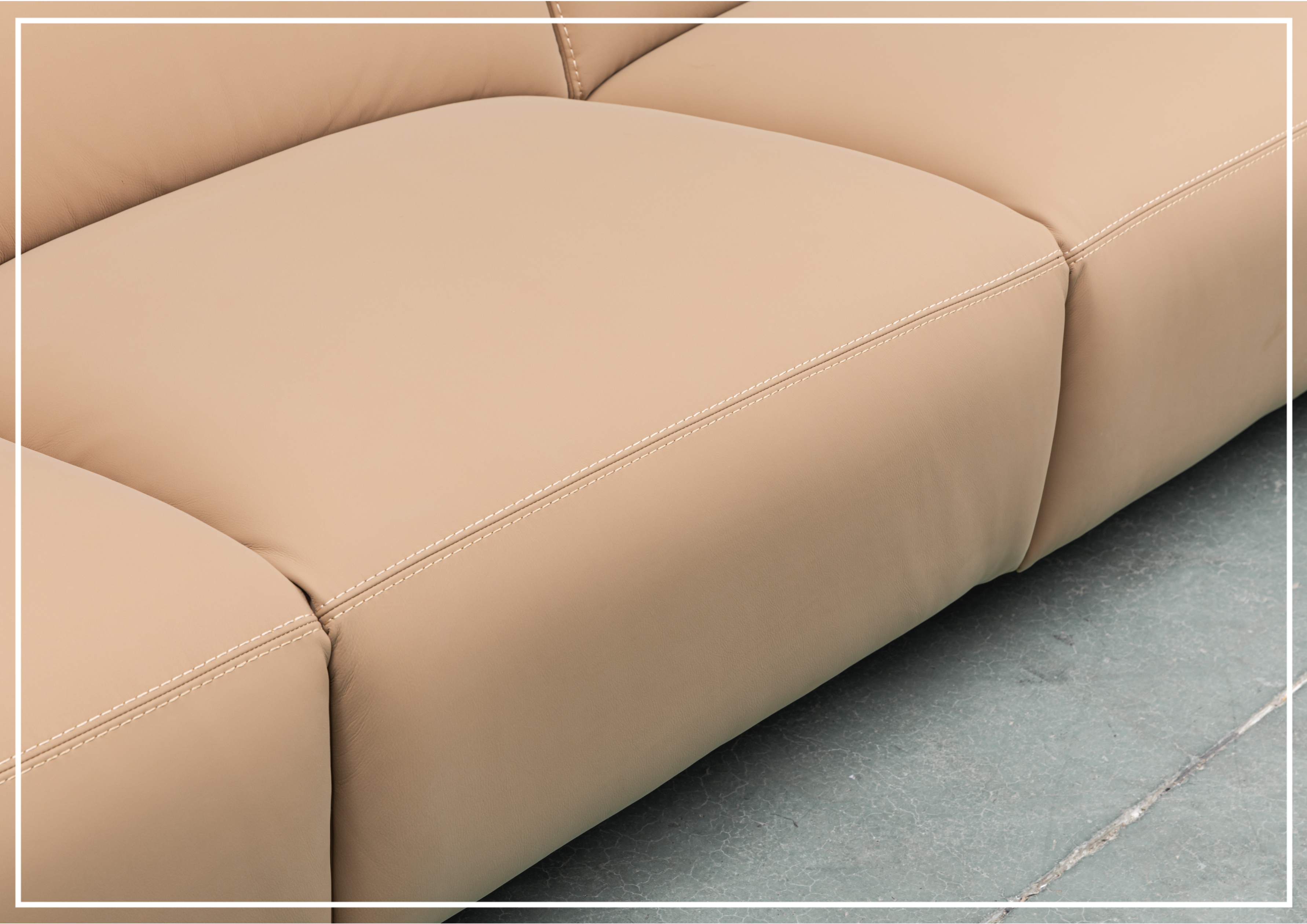 Klaussner Prestigio 3-Seater Top Grain Leather Reclining Sofa - Stone Wash Finish - Comfortable Living Room Furniture for Relaxation & Movie Nights