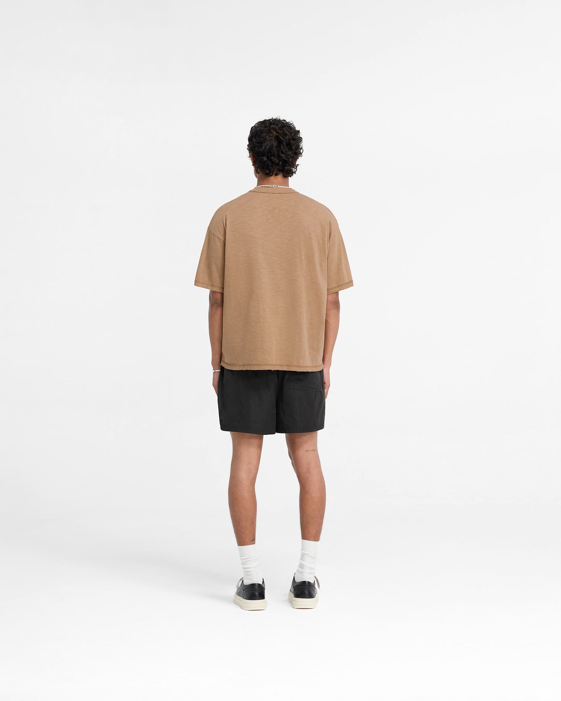 Premium Slub Cotton T-Shirt for Men - Soft & Comfortable Walnut Brown Tee - Perfect for Casual Wear, Outings & Everyday Comfort