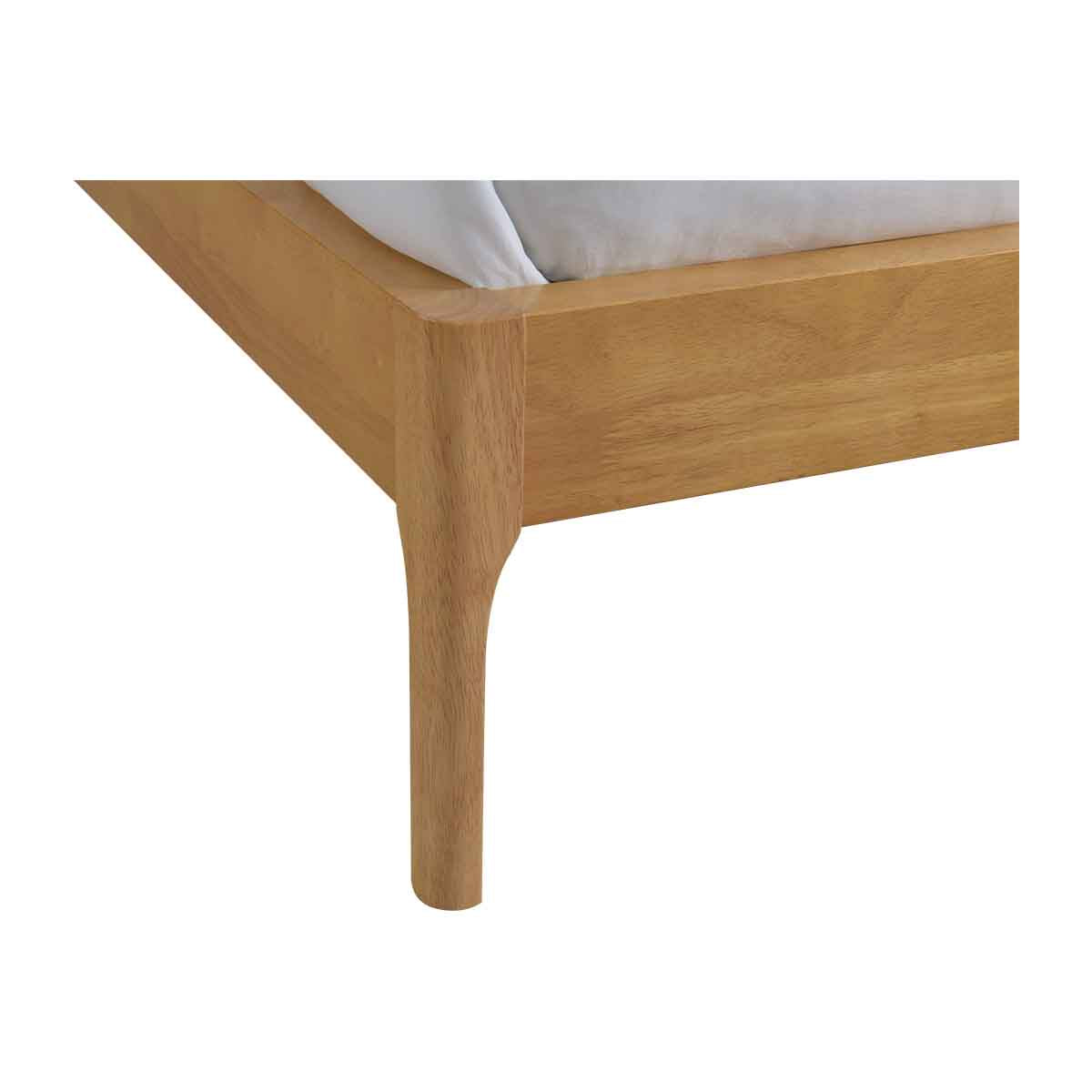 Life Interiors Austen King Bed Frame - Solid Wood Platform Bed with Upholstered Headboard, Modern Bedroom Furniture for Master Suite & Guest Room