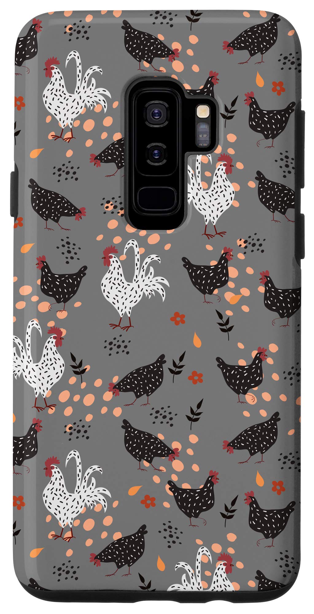 Samsung Galaxy S9 Plus Cute Rooster Phone Case - Farm Animal Watercolor Design for Chicken Lovers - Perfect for Country Living, Farmhouse Decor & Animal Enthusiasts