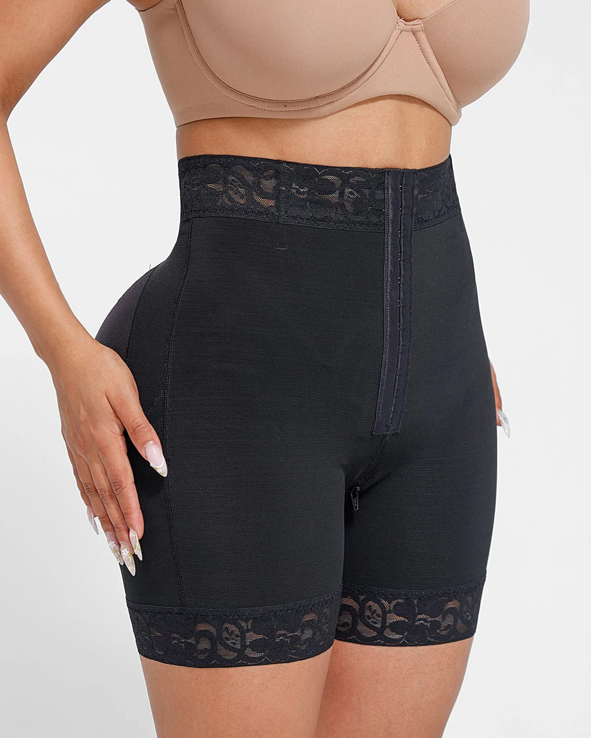 AirSlim® Front Hook Butt Lifting Shorts for Women - High Waist Tummy Control Shapewear - Perfect for Workout, Yoga & Everyday Wear