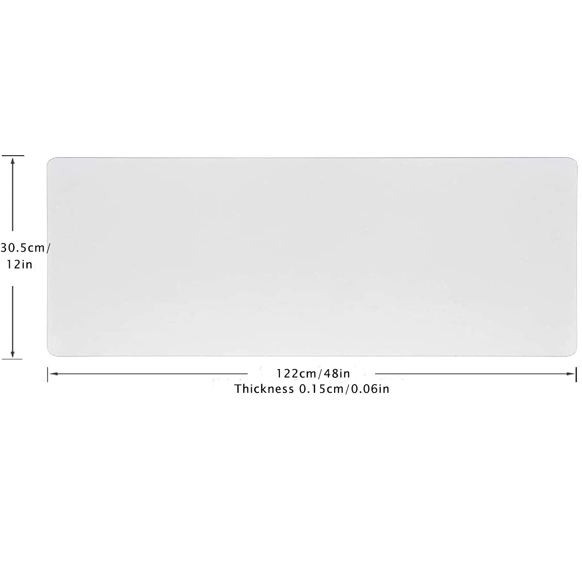 2 Pack Clear Vinyl Table Protector - 1.5MM Thick Buffet Table Cover for Dining Room, Bar, Coffee & Vanity Tables - 12x48 Inch - Waterproof & Scratch-Resistant Furniture Protector for Parties, Daily Use & Home Decor