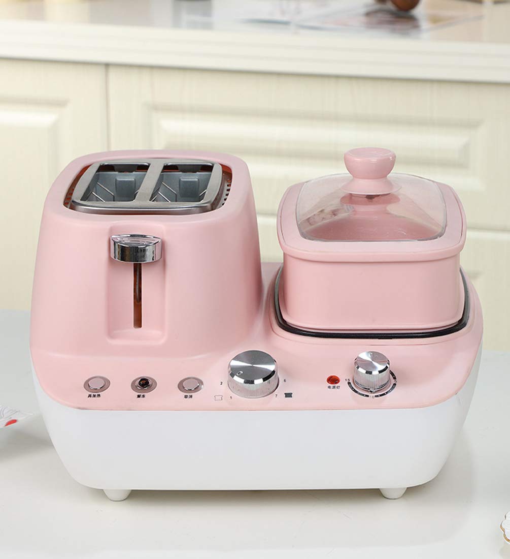 2 Slice Toaster with Extra Wide Slots - Multifunction Kitchen Appliance with Reheat, Cancel, Defrost & Steamer Switch - Perfect for Breakfast, Bagels & Frozen Waffles - Ideal for Home, Dorm & Office Use - Pink