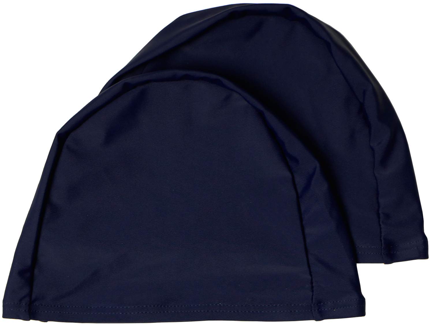 2 Pack Spandex Swimming Caps for Adults & Kids - Breathable Lycra Fabric Swim Hat (Navy, Adult Size) - Perfect for Pool, Beach & Competitive Swimming
