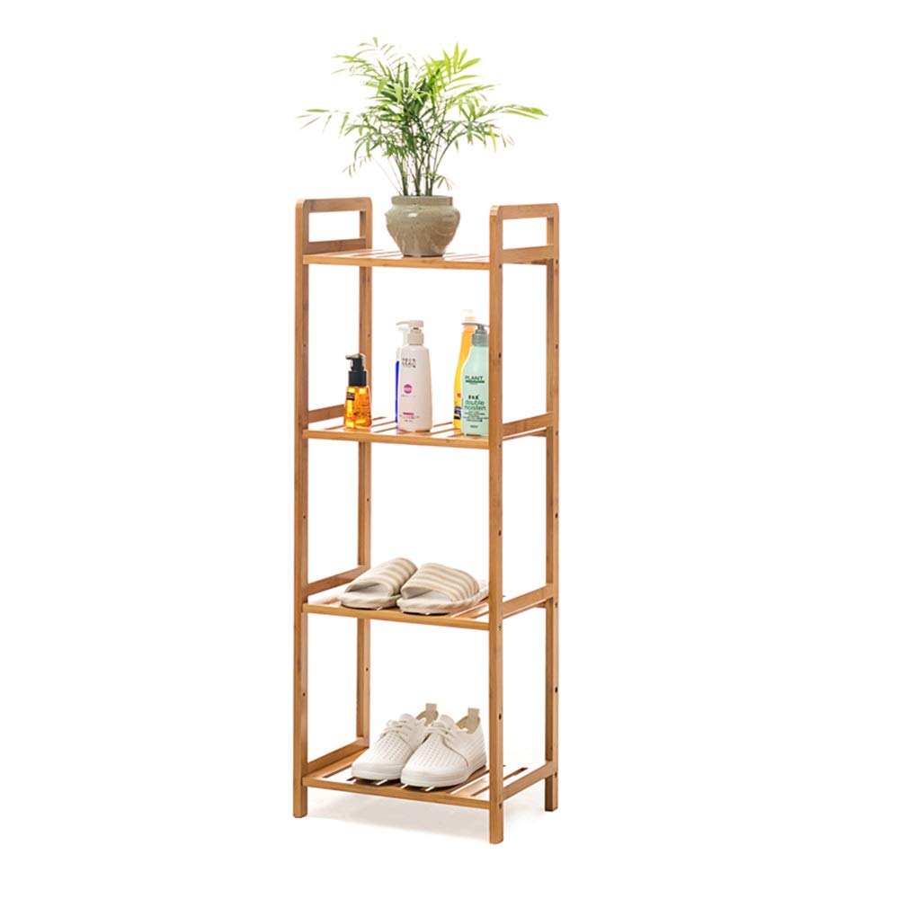 Adjustable 5-Tier Bathroom Storage Shelf with Towel Rack - 19.7