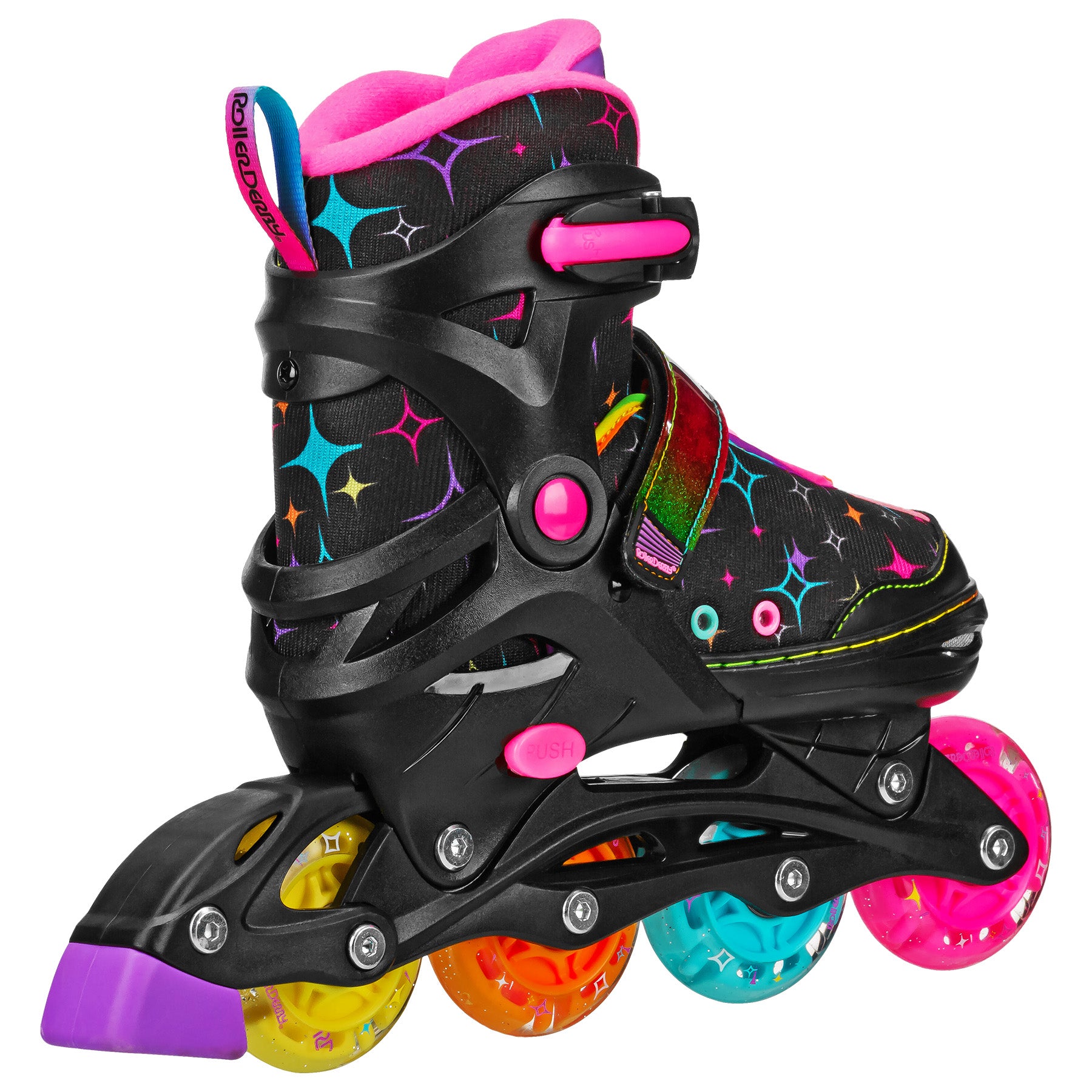 Stryde Adjustable Light-Up Inline Skates for Girls - Perfect for Outdoor Fun, Birthday Gifts & Roller Skating Rinks