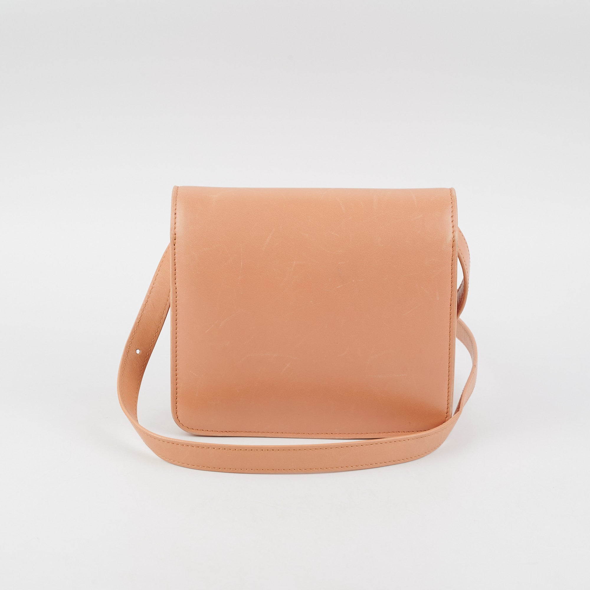 Celine Small Box Bag in Beige | Genuine Leather Crossbody Purse for Women | Perfect for Work, Travel & Everyday Use