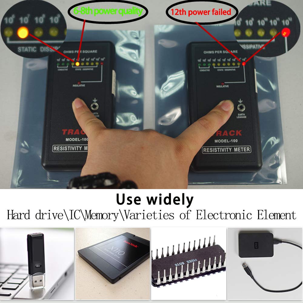 40pcs Anti Static Bags - 4 Sizes Mixed ESD Shielding Bags with Labels for Hard Drives, HDD & Electronic Components - Perfect for Computer Repair, PCB Storage & Electronic Device Protection