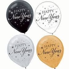 Happy New Year Latex Balloons - 50 Pack Assorted Colors for Party Decorations, Birthday Celebrations & Holiday Events