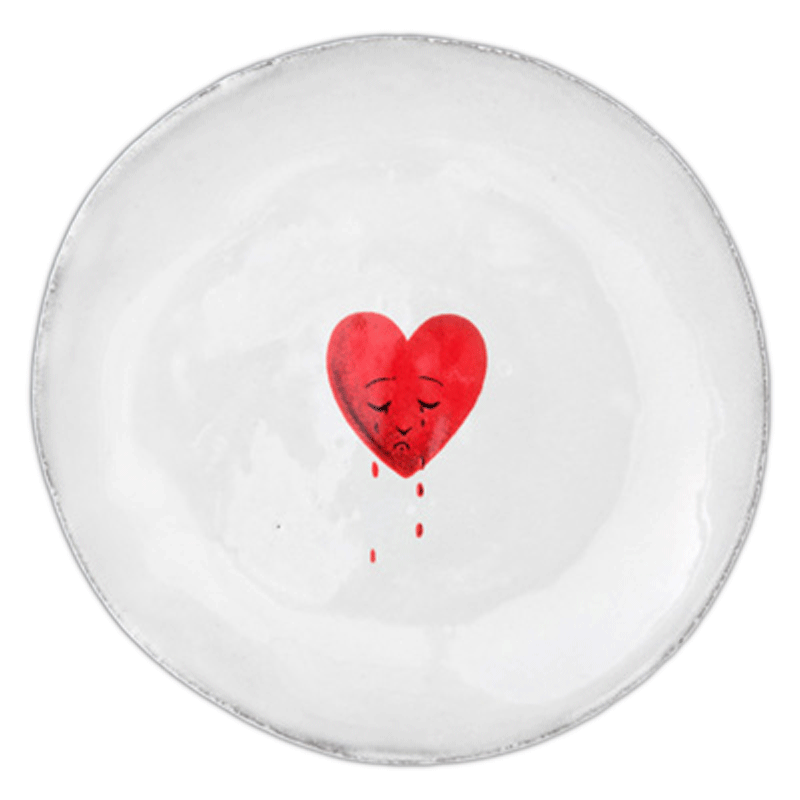 Crying Heart Saucer - Elegant Decorative Plate for Home, Dining, and Gift Giving - Perfect for Valentine's Day, Weddings, and Romantic Decor