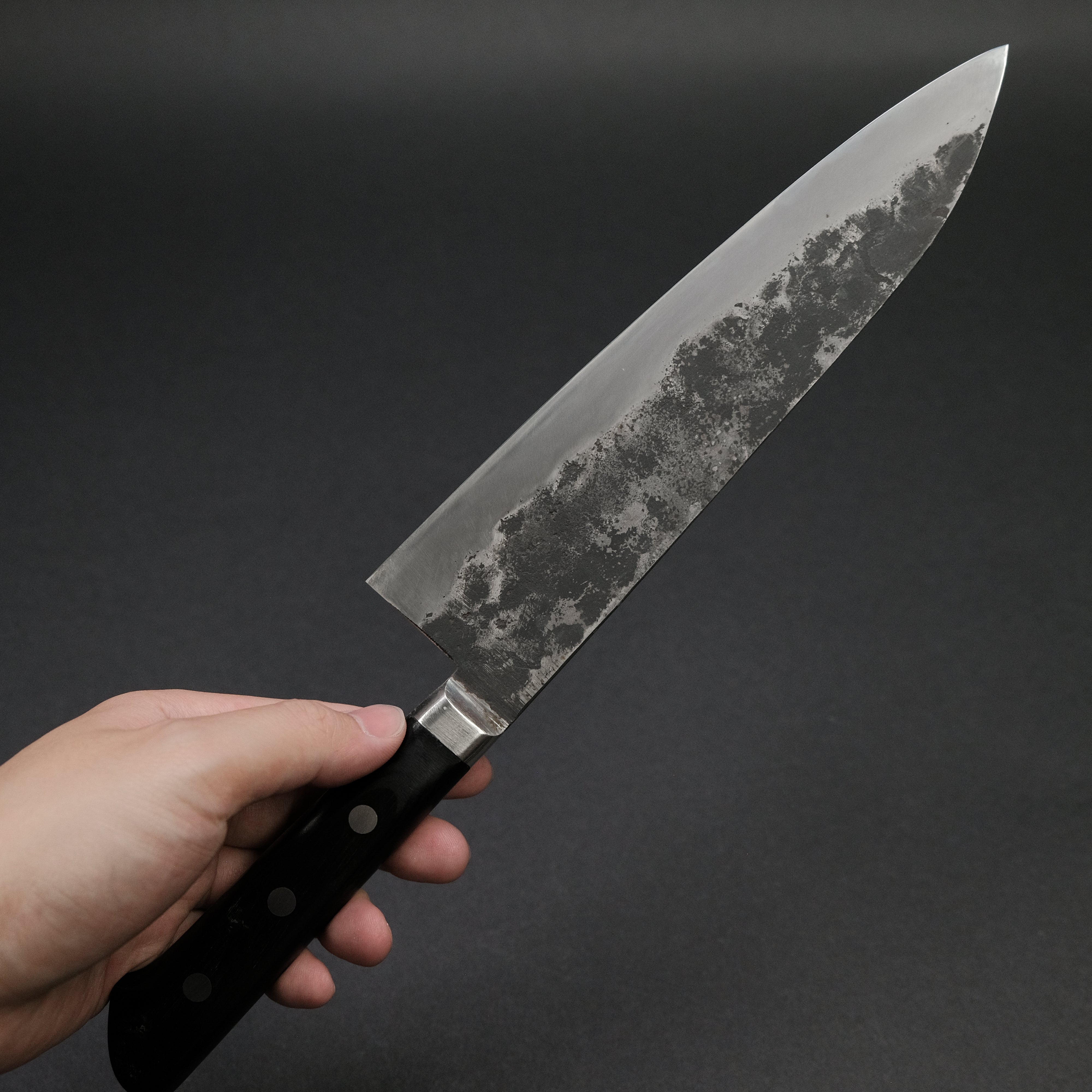 Premium Morihei Hisamoto Kurouchi White #1 Gyuto 210mm Chef Knife with Pakka Wood Handle - Japanese Kitchen Knife for Professional Chefs & Home Cooking, Perfect for Slicing, Dicing & Meat Cutting