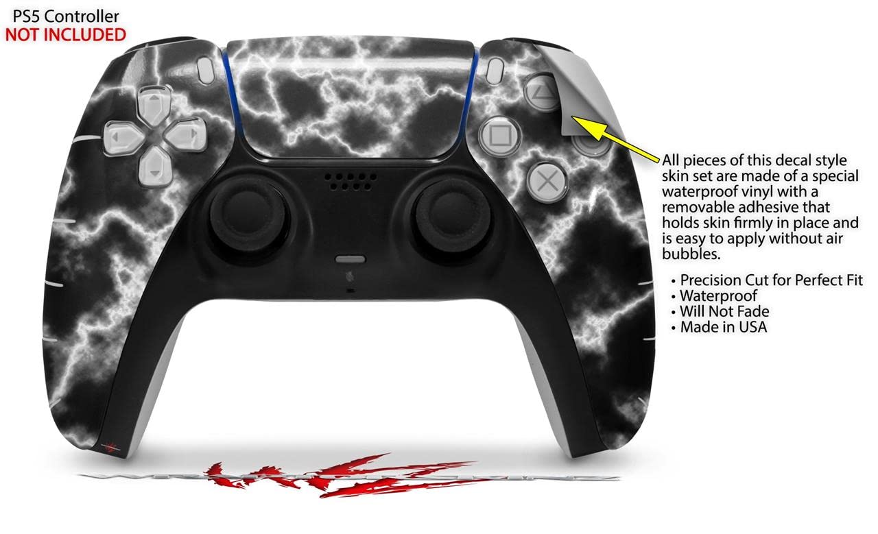 Electrify White Skin Wrap for Sony PS5 DualSense Controller - Gaming Protection