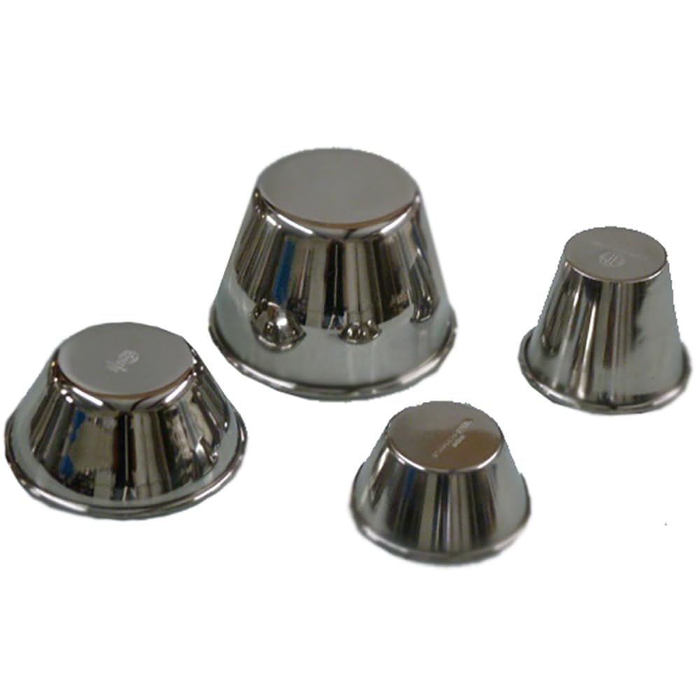 Premium Stainless Steel Mini Candle Glass Slumping Molds - 4 Pack Kiln Fusing Molds for DIY Glass Art, Jewelry Making & Home Decor Projects