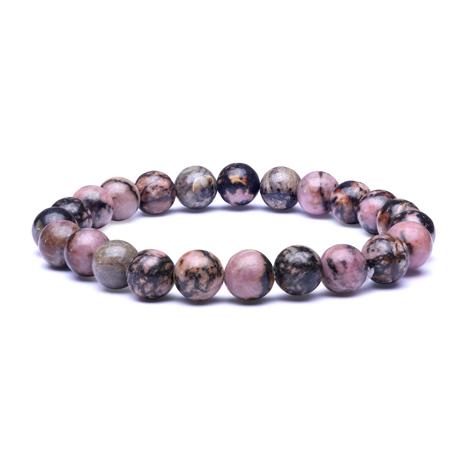 CANDYFANCY 8mm Natural Stone Beaded Stretch Bracelet for Women & Men - Yoga, Meditation, Spiritual Healing Jewelry Gift