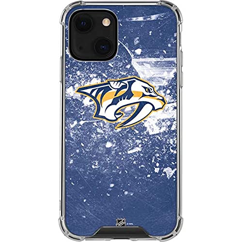 Official NHL Nashville Predators Frozen Design Clear Phone Case for iPhone 13 - Durable Scratch-Resistant Protection - Perfect for Hockey Fans, Game Days & Everyday Use