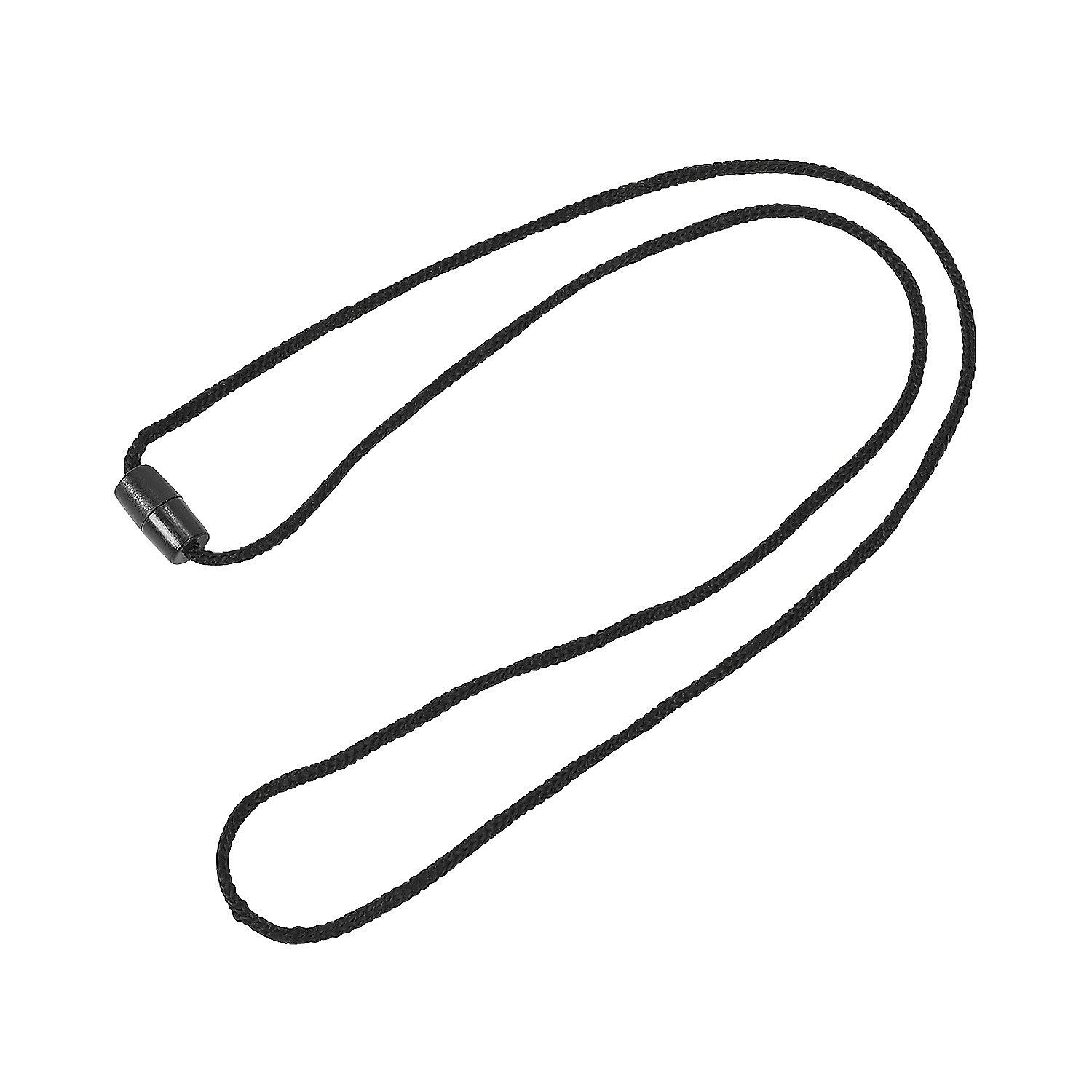 Fun Express Bulk Nylon Black Cord Lanyards - 100 Pack Jewelry Lanyards for ID Badges, Keys & Accessories - Perfect for Schools, Offices & Events