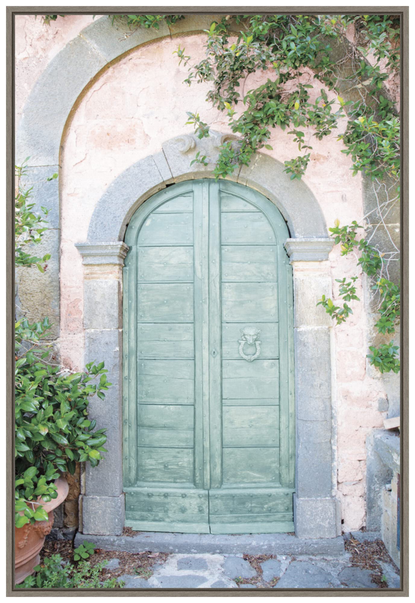 Venice Doorway Light Framed Canvas Wall Art 33x23