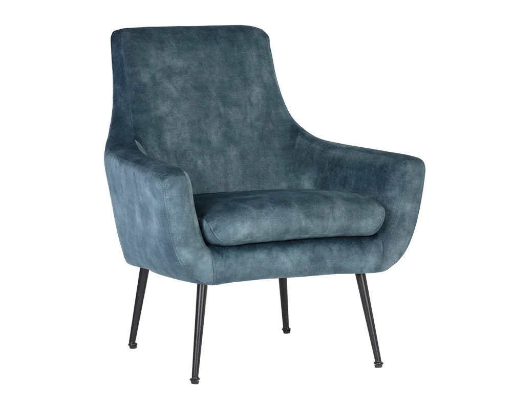 Aletta Lounge Chair in Nono Petrol - Modern Accent Chair by Sunpan Furniture (Model 111899) - Perfect for Living Room, Bedroom, or Office Relaxation