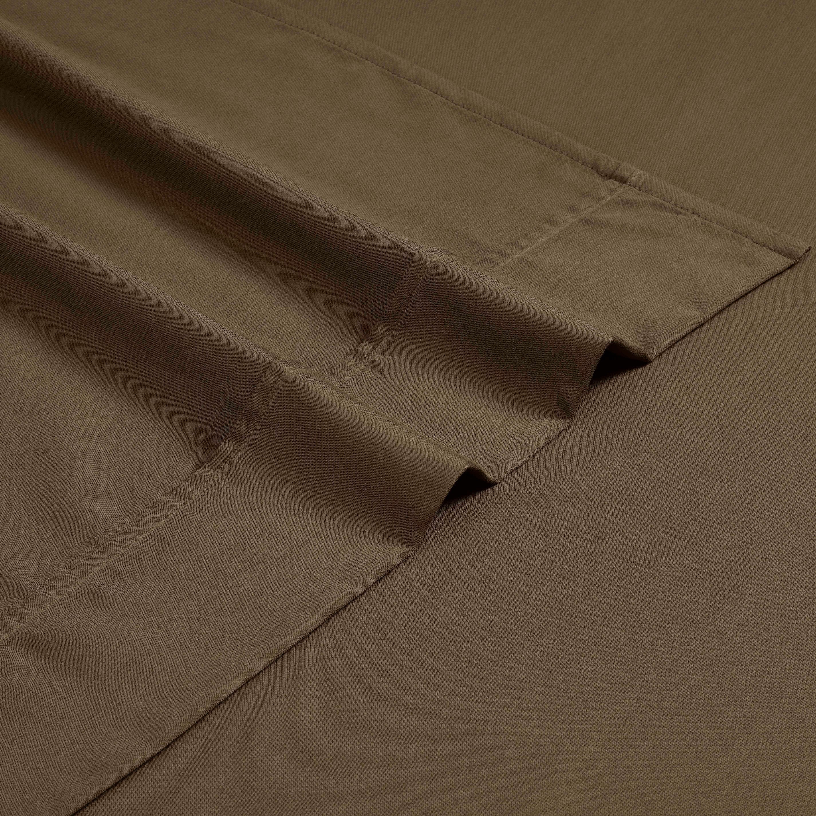 1200 Thread Count Cotton Rich Solid Deep Pocket Bed Sheet Set - Queen Size, Ultra Soft & Breathable - Perfect for Luxury Hotels, Guest Rooms & Master Bedrooms