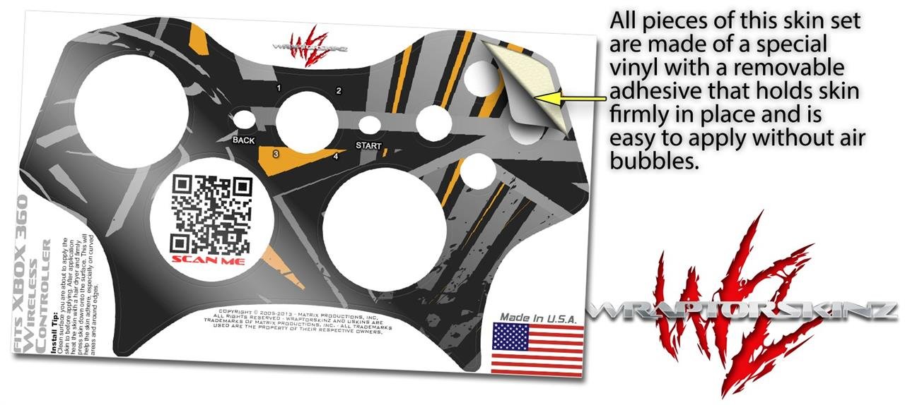 XBOX 360 Wireless Controller Skin - Baja Orange Decal | Gaming Protection