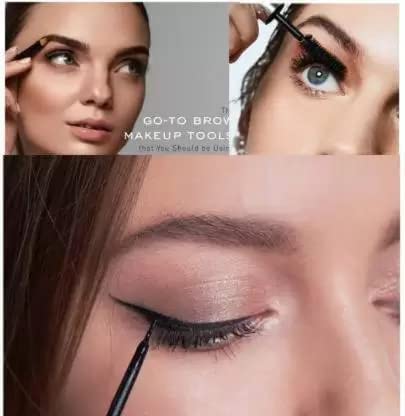Beggie 3-in-1 Eyebrow Pencil with Eyeliner & Mascara + 4-Piece Highlighter & Contour Stick Set - Perfect for Everyday Makeup & Professional Beauty Looks