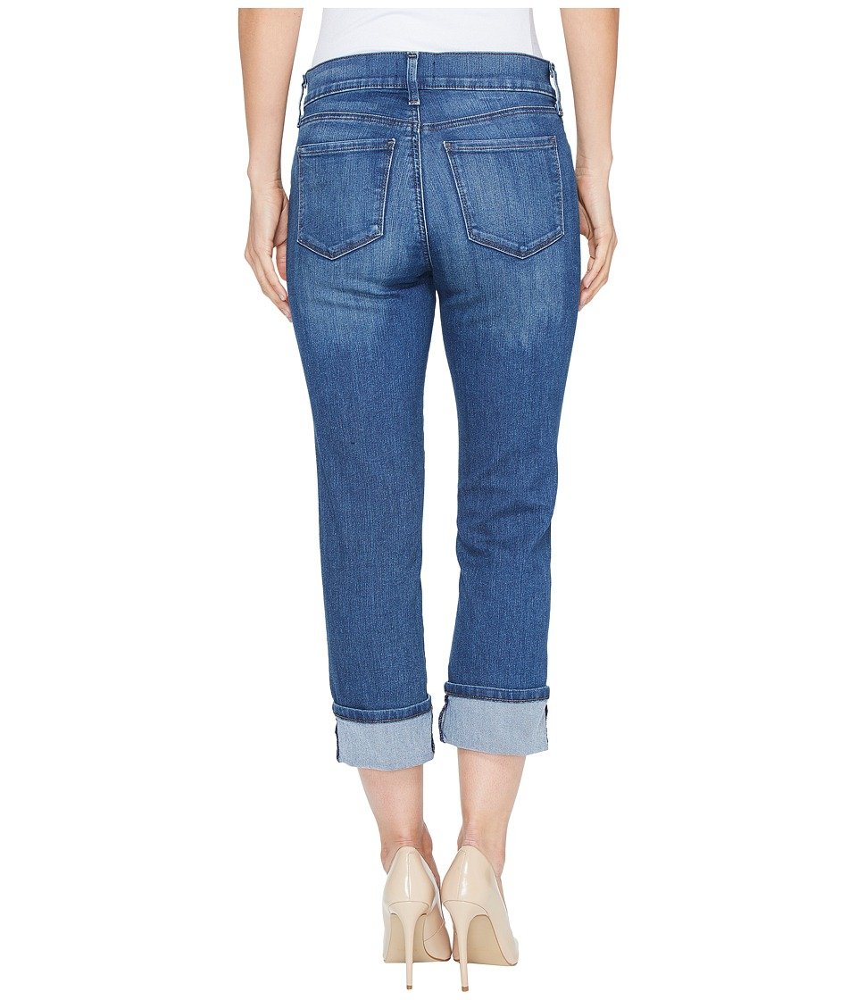 NYDJ Women's Dayla Wide Cuff Capri Jeans - Stretch Denim Pants for Casual Wear & Summer Outfits | Comfortable Mid-Rise Fit for Work, Travel & Everyday Style