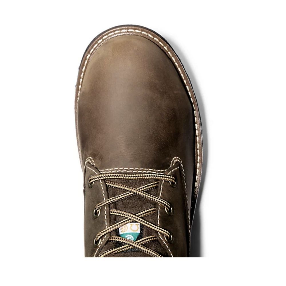 Timberland PRO Hightower Women's 6 Inch Steel Toe Safety Work Boots - A1KJU - Brown Leather Waterproof Construction Boots for Women - Perfect for Construction, Warehouse & Industrial Work Safety
