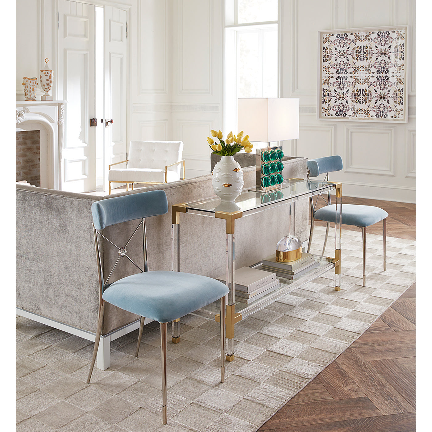 Jacques 50 Console Table - Mid-Century Modern Wooden Entryway Sofa Table with Storage Shelf - Perfect for Living Room, Hallway & Small Space Decor